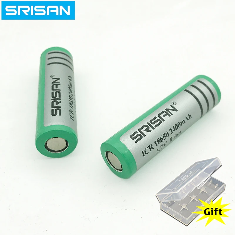 

2PCS ICR18650 (NOT AA) 3.7v li-ion lithium rechargeable battery enough 2400mAh Capacity T6 led battery Led Flashlight Power bank