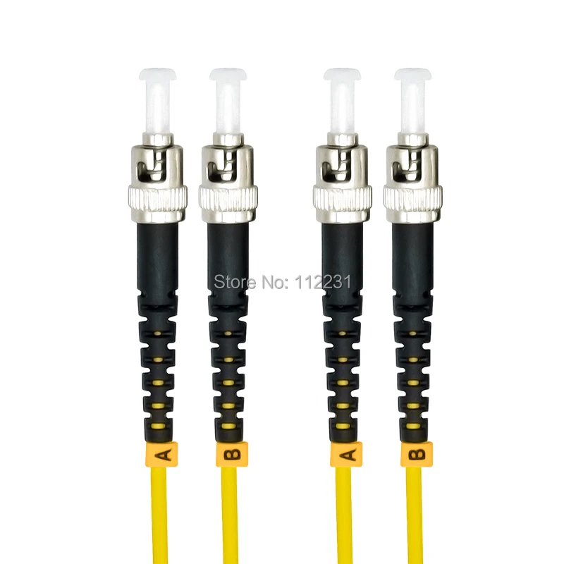 

20Meters ST to ST Singlemode Duplex Optical Fiber Patch Cord Cable,ST/PC-ST/PC,3.0mm,9/125,ST-ST 20M