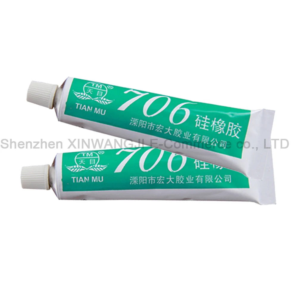 Silicone Borracha Translúcido Silicone Cola Fixa Isolamento Elemento de Vedação Resistência à Prova Impermeável Água Cola de Alta Temperatura Peças 706