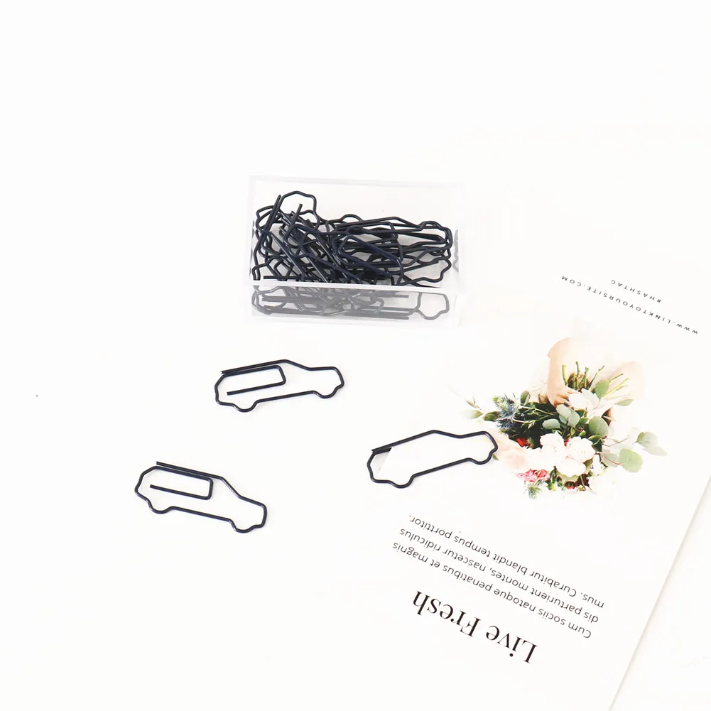

TUTU 20Pcs/lot car bus Bookmark Planner Paper Clip Metal Material Bookmarks for Book Stationery School Office Supplies H0293