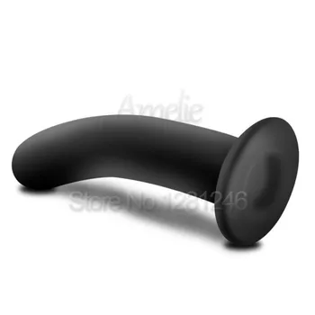 Smooth Surface Soft Silicone Black Anal Plug Penis Butt Plug Big Dildo Prostate Massager No Vibrator Sex Toys for Men Women Gay 2