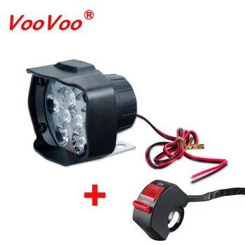 

VooVoo Universal 9 LED Motorcycle Light Headlight Assembly Scooter Fog Spotlight 6000K White Car DRL Moto ATV UTV Motorbike Lamp