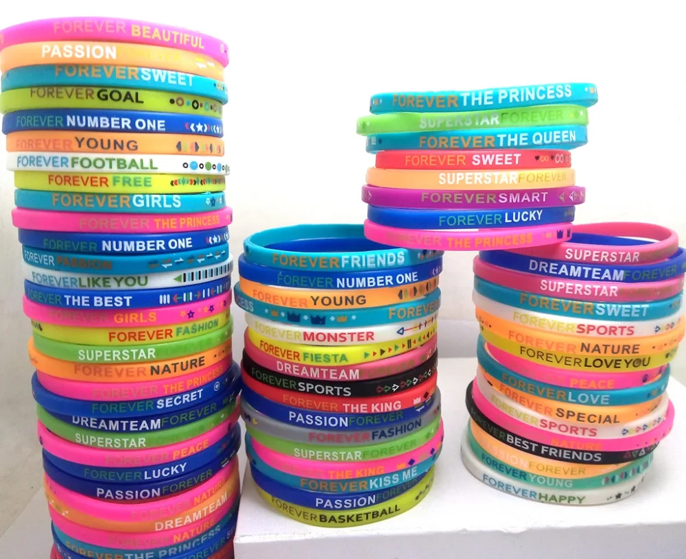 50 шт. силиконовые браслеты для девочек и мальчиков|silicone bracelet|silicone bracelets wholesalebracelet