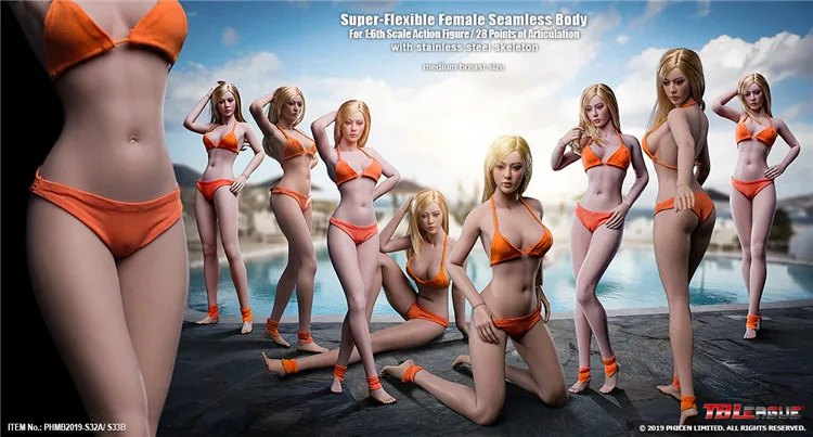 TBLeague PHICEN 1/6 PHMB2019 S32A S33B женские длинные ноги и узкие плечи супер гибкий Бесшовный