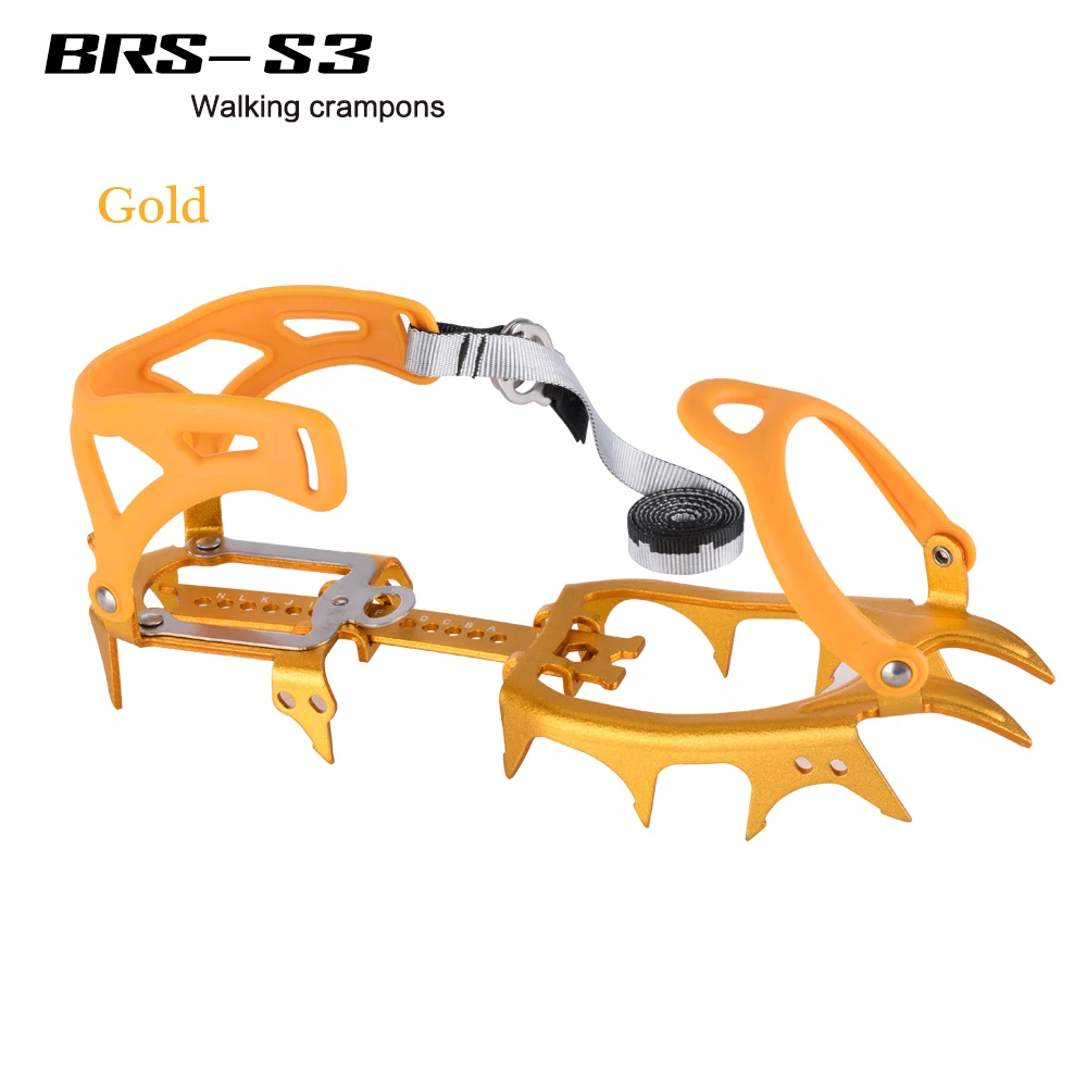 PUNTO de RUPTURA de la Aleación de Aluminio Ultraligero BRS S3 Catorce  Dientes Crampones Hielo Pinza Hielo Para Escalada Botas de  Nieve|gripper|gripper boots - AliExpress