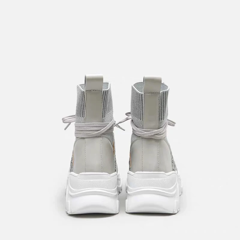 Lacets Top gris forme Véritable Femme Hiphop La Noir Des En À Plate Chaussures Minimalistes Mode Loisir Femmes Respirantes Réel High Cuir De Ugi cBSUq6awFx