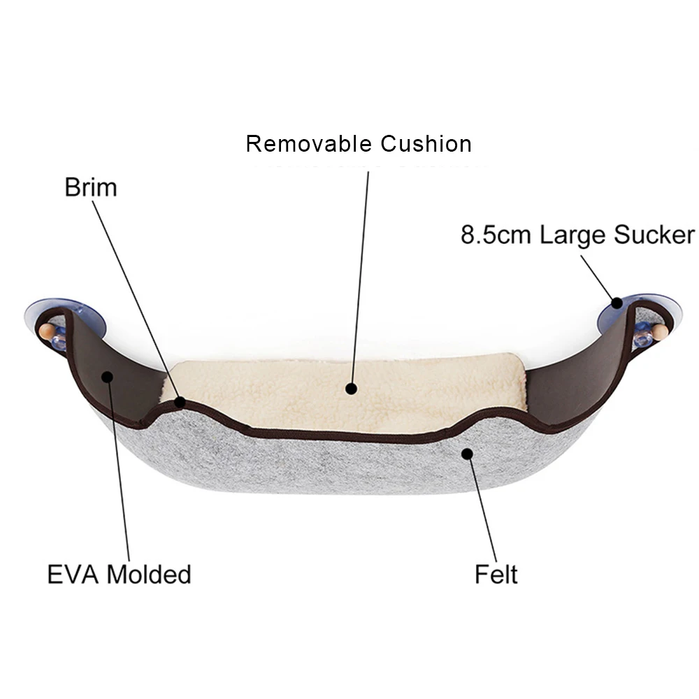 Милые подвесные кровати для питомцев, подшипник 10 кг, для кошек, солнечное сиденье, окно, под шезлонг, присоски, крепление для питомца, кошки, гамак, удобная кровать для кошек