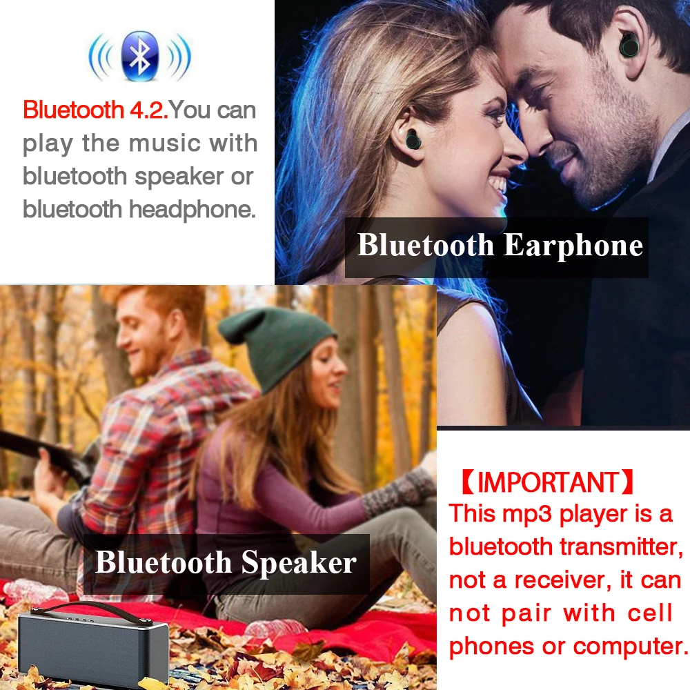 ICEICE музыкальный плеер с Bluetooth и Built in динамиком 1 8 ''сенсорные клавиши Hi Fi MP 3