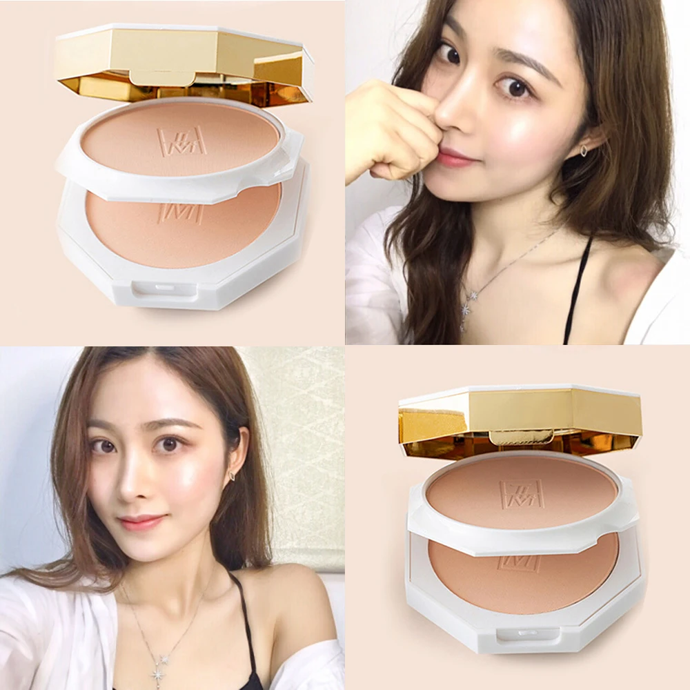 

Mineral Face Powder Moisturizing Smooth Foundation Pressed Powder Makeup Concealer Cover Whitening Brighten Face Powder TSLM1