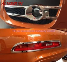 Front and rear fog lamps decorative frame exterior refit dedicated for Audi Q3 2013-2016 car accessories car-styling 3D stickers