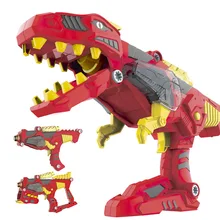 Zhenwei 3-в-1 динозавр игрушечный пистолет деформируемость пистолет преобразования тираннозавр с Мощность игрушка-сверло со световым звуком