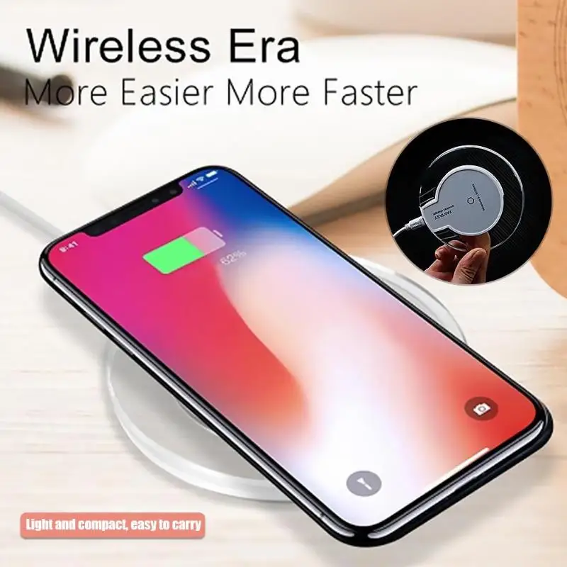 K9 Kristall Telefon Drahtlose Ladegerät Adapter QI USB Schnelle Lade Für Iphone 6/7/8/X Stecker sam