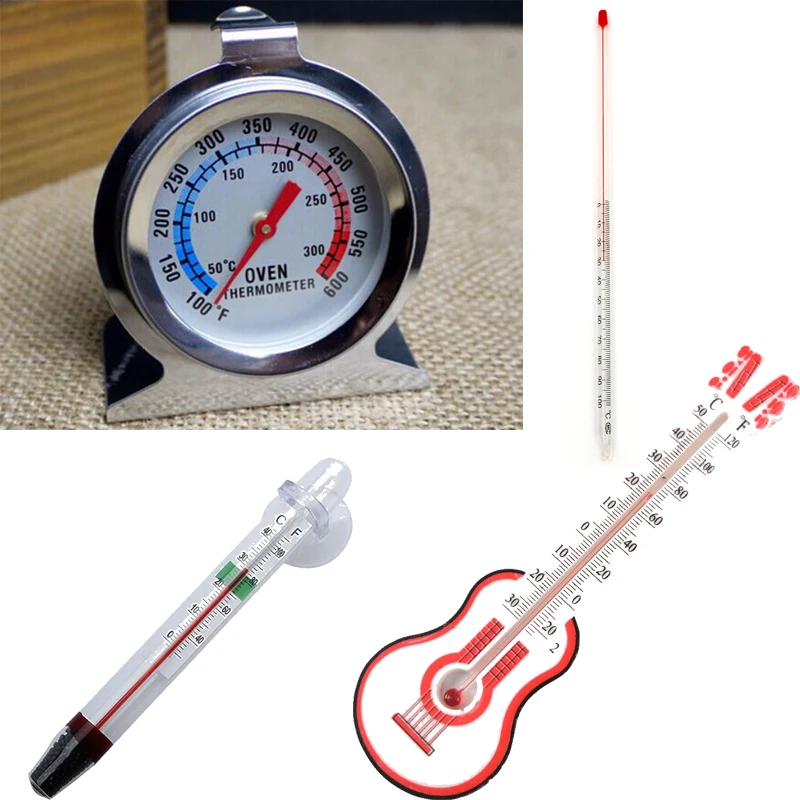 

Stainless Steel Food Meat Oven Thermometer Or Glass Tube Aquarium Fresh/Salt Fish Thermometer Submersible Suction Aquariums Tank