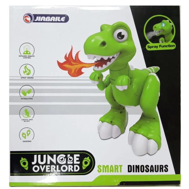 Радиоуправляемый робот динозавр, интерактивный пульт дистанционного управления, Радиоуправляемый динозавр, электронные игрушки - Цвет: Green Retail Box