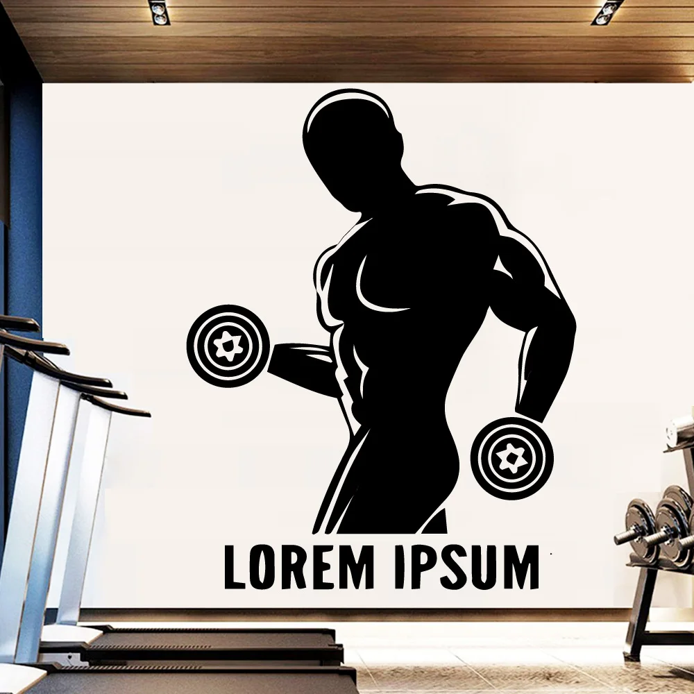 

Classic Sport Man Vinyl Decals Wall Stickers Pvc Decal Diy For Fitness Room Home Decoration Accessories Adesivi Murali