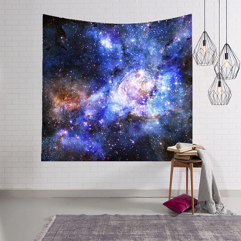 

Map Starry Sky Tapestries Beach Decorations For Home Table Cloth Room Wall Hanging Fabric Plus Size