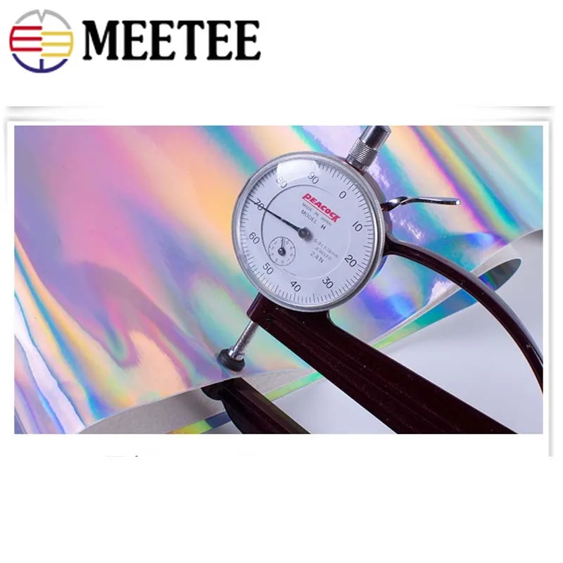 Meetee 50x138 см ПВХ красочные кожаные зеркальные искусственная синтетическая ткань