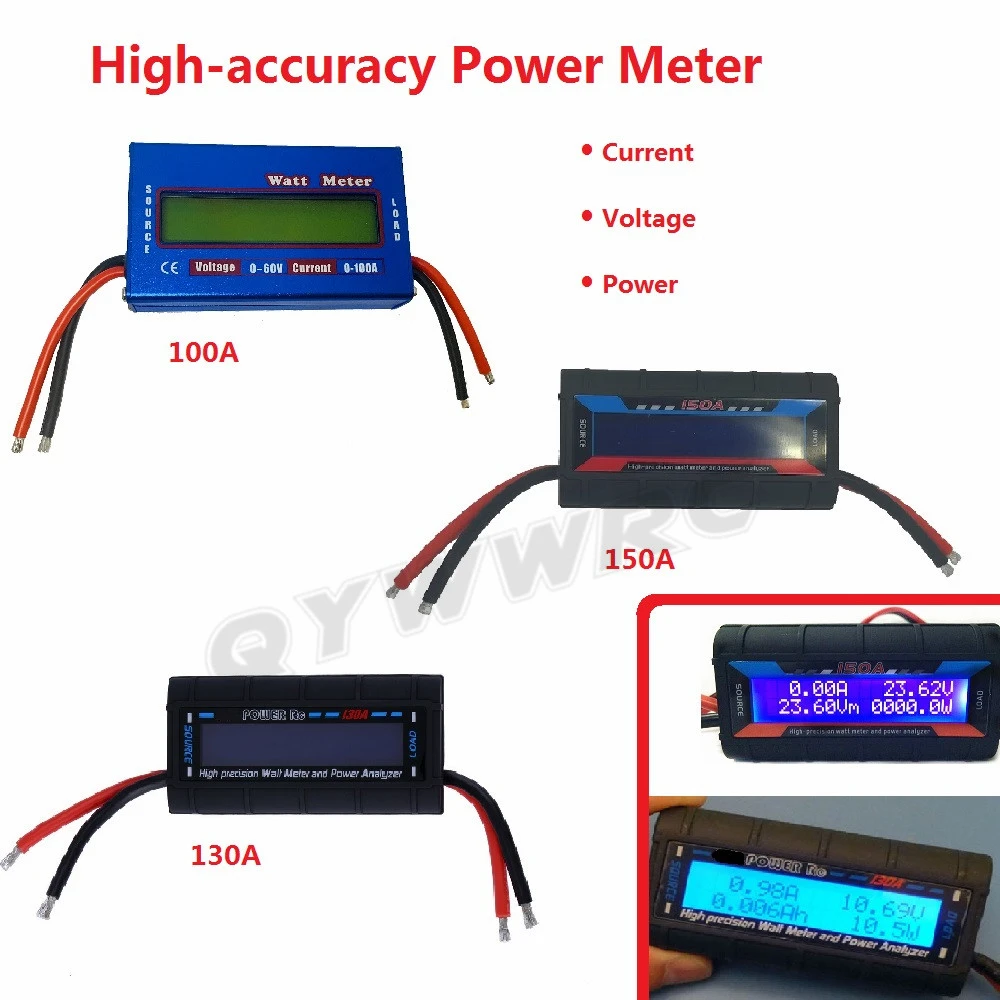 130A Digital LCD Watt Meter//Power Analyzer Tester for RC Model Airplane 4,8V-60V