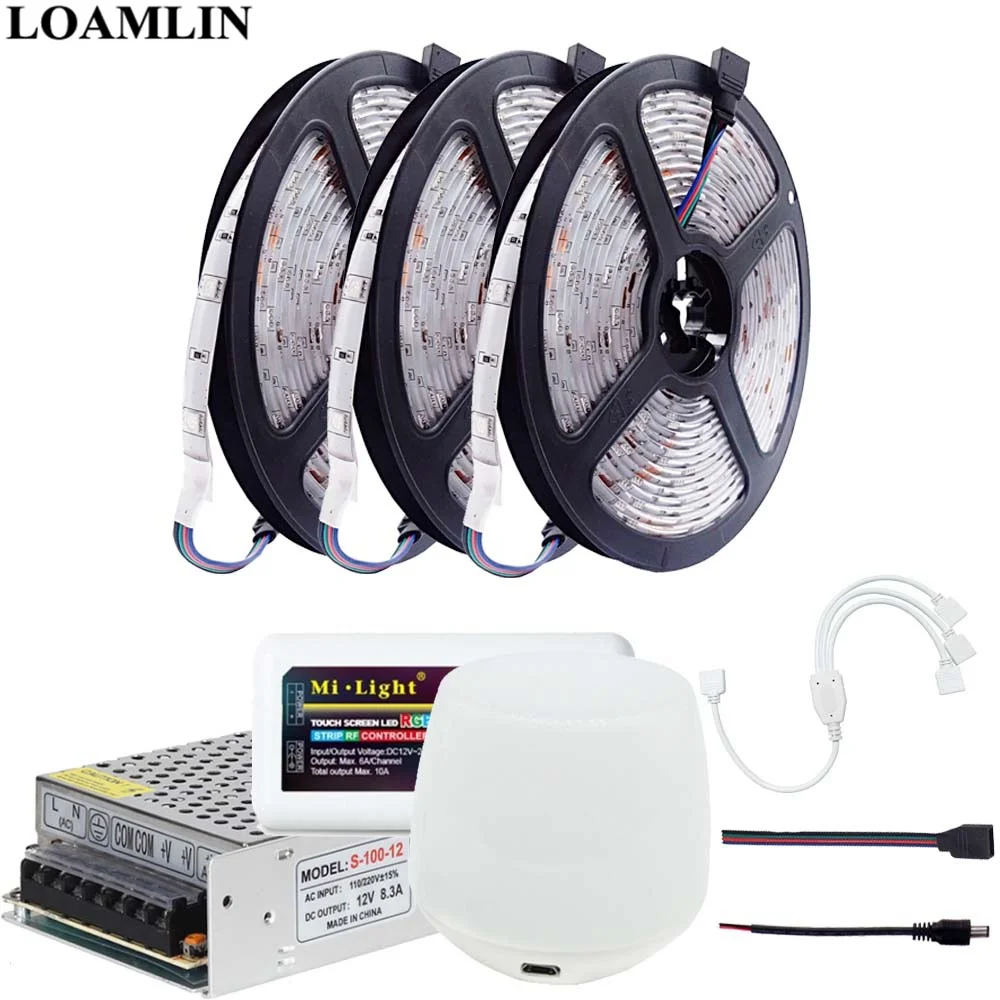 RGB Светодиодная лента SMD5050 30 светодиодов/м Flexibel Light Milight WIFI Ibox1 Led контроллер DC12V