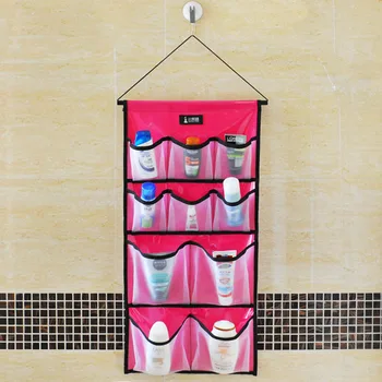 

New Style Home Storage Brackets Thick 600D Oxford Shower Toiletry Hanging Organizer Waterproof Closet Door Storage Rack DA