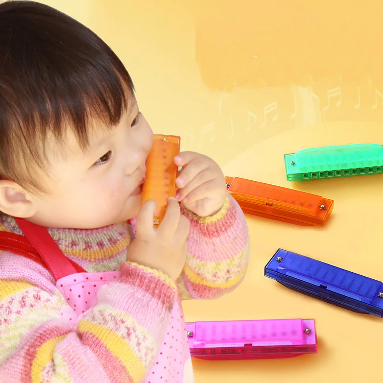 Safe and nontoxic plastic harmonica musical toy instrument toys for children baby educationalin
