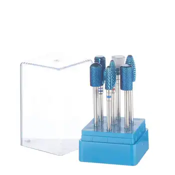 

Beautypapa 7 in 1 Top Blue Nano Tungsten Carbide Nail Drill Bit Set 3/32" For Manicure Electric Drill Accessories Milling Cutter