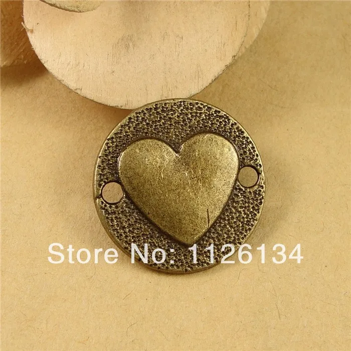 New 2014 vintage Jewelry Findings Antique Bronze Heart Connectorheart