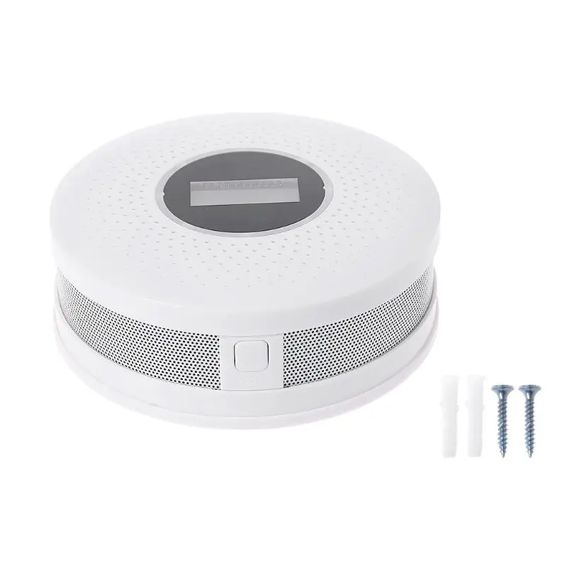 

2in1 CO Smoke Detector LCD Display Carbon Monoxide Alarm LED Light Sound Warning