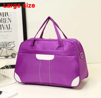 Новая Женская дорожная сумка большой емкости, водонепроницаемая нейлоновая дорожная сумка для багажа, сумка на плечо, женские сумки для выходных, многофункциональная сумка для путешествий - Цвет: purple large