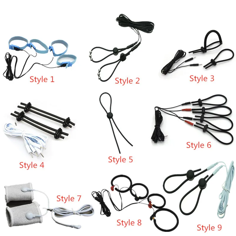 Sex Products Electric Shock Accessory Penis Ring Stimulator Electro Extender Ejaculation Delay Cock Toys For Men | Красота и здоровье