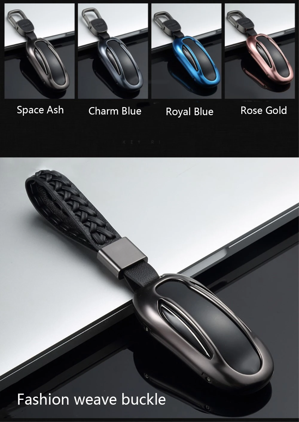 Для Tesla модель X Чехол для дистанционного ключа чехол для ключа держатель сумка для автомобилей алюминиевый сплав+ кожаное кольцо для ключей автомобильные аксессуары
