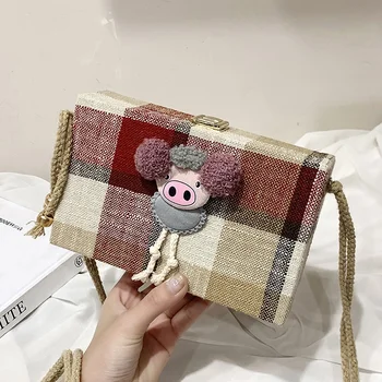 

FGGS-Summer Bag Handbags New Chain Slung Shoulders Cute Small Square Bag Box