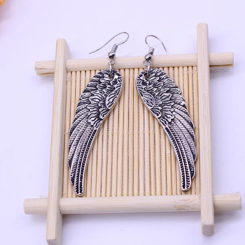 2019 подвесные металлические серьги в стиле панк и ретро|angel wing earrings|earrings for womenearrings |