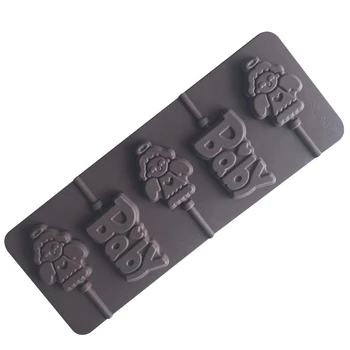 

5 Angel Baby Chocolate Mold Silicone Lollipop Mold Handmade Biscuit Mold DIY Bakeware H536