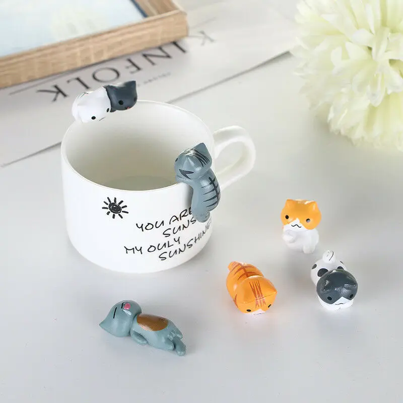 

6PCS Children toys Cat Backyard Neko Atsume Cute CUP Cats 2# 3cm