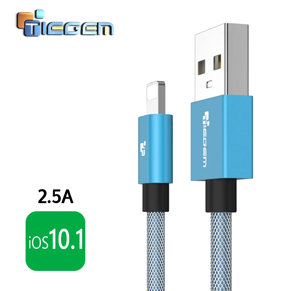 Tiegem For iPhone Cable 2.0A Fast Data Sync Charging USB Cable For