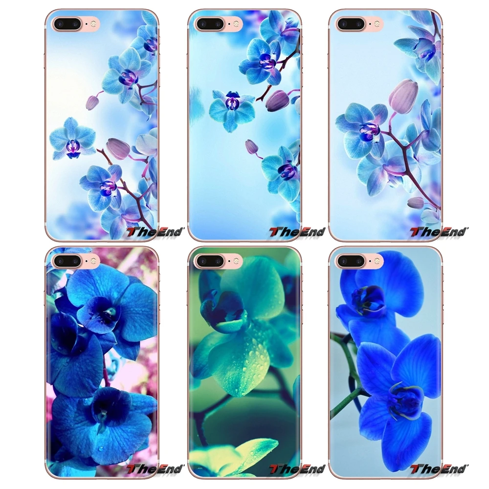 Чехол для телефона Huawei Nova 2 3 2i 3i Y6 Y7 Y9 Prime Pro GR3 GR5 2017 2018 2019 Y5II Y6II синий цветок орхидеи