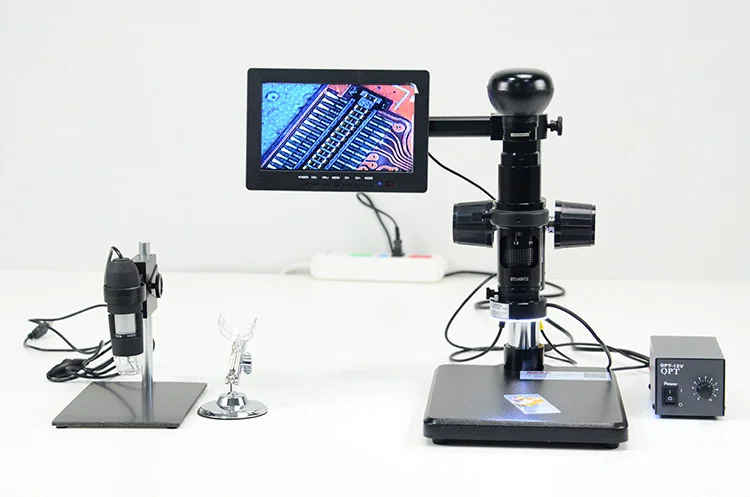 4 Styles Magnifications Digital video microscope with monitor-8