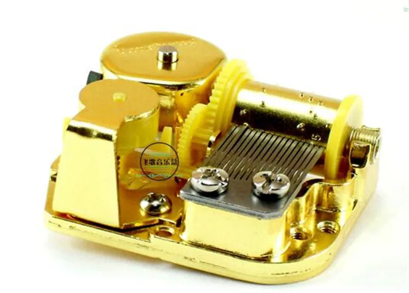 

High Standard Hot Sale Unique DIY Mechanical Musical Box Golden Movement+Screws