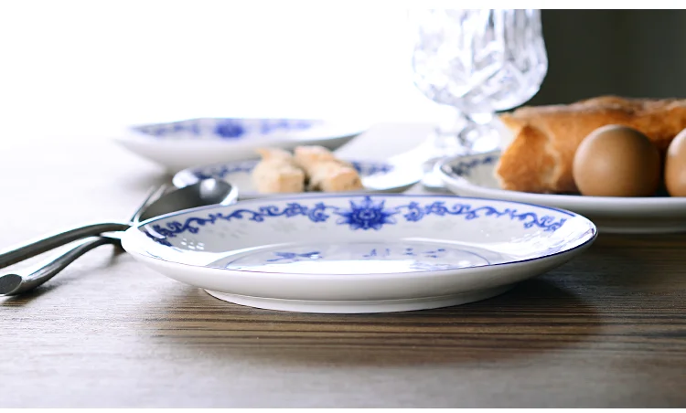 8 дюймов художественная декоративная пластина Керамический Китайский костяной фарфор цветочный узор обеденные тарелки западное блюдо для еды держатель для фруктов Блюдце Посуда