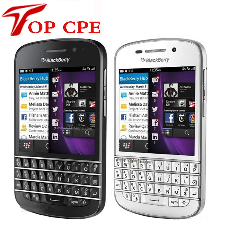 Unlocked original Blackberry Q10 refurbished mobile phone 3G 4G Network 8 0MP Dual core 1 5