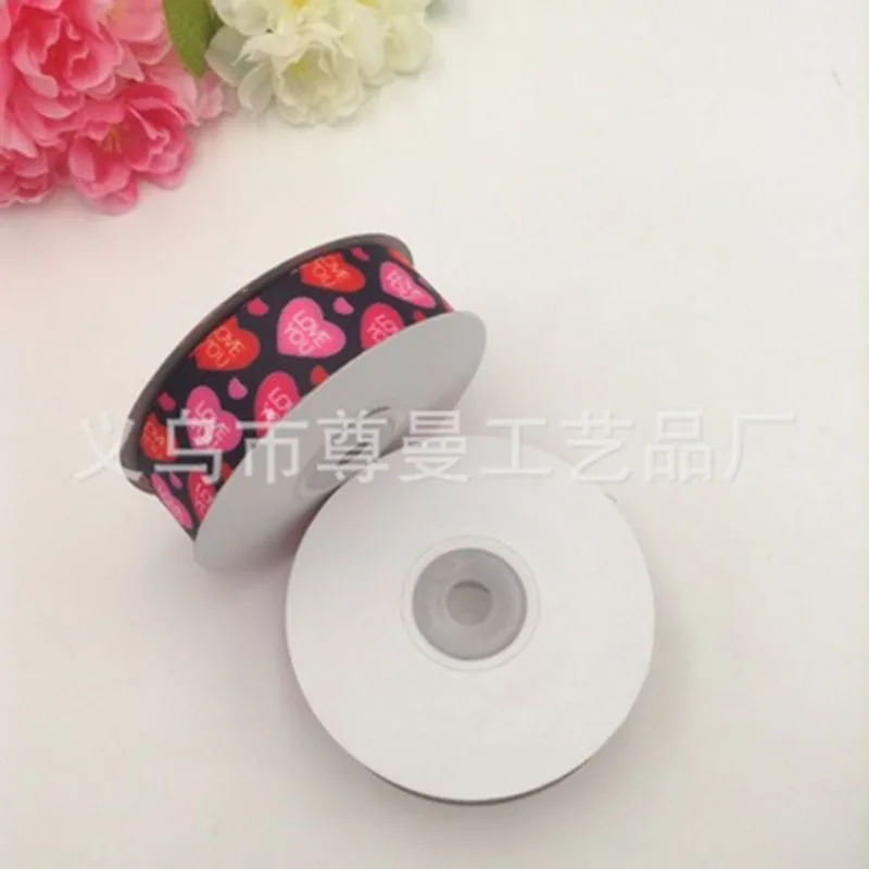 DIY Ribbon 2.5cm Wide Digital Printing Sublimation Valentine Day Series Clothing Shoes Gift Box Accessories Decoration Materials | Дом и сад