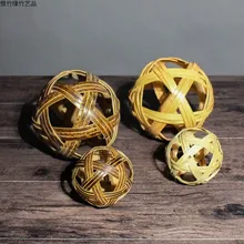 Креативный ручной работы бамбуковая плетеная чайная колышка Домашние животные декоративные шарики индивидуальность украшения дома аксессуары для фотосъемки из ротанга