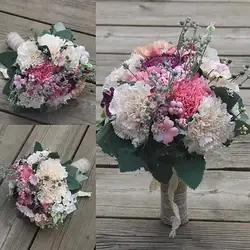 Великолепный свадебный букет свадебные цветы 2018 искусственные гвоздики Casamento букеты для женщин ручной работы