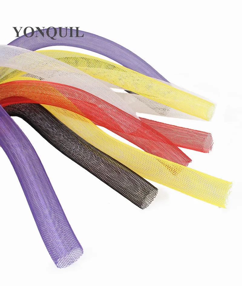 

High Quality Non- Metallic 16Mm Tubular Horsehair DIY Crinoline Tube Crin Braid Trimming 100Yards/Lot 25Yards/Color 4 Colors/Lot