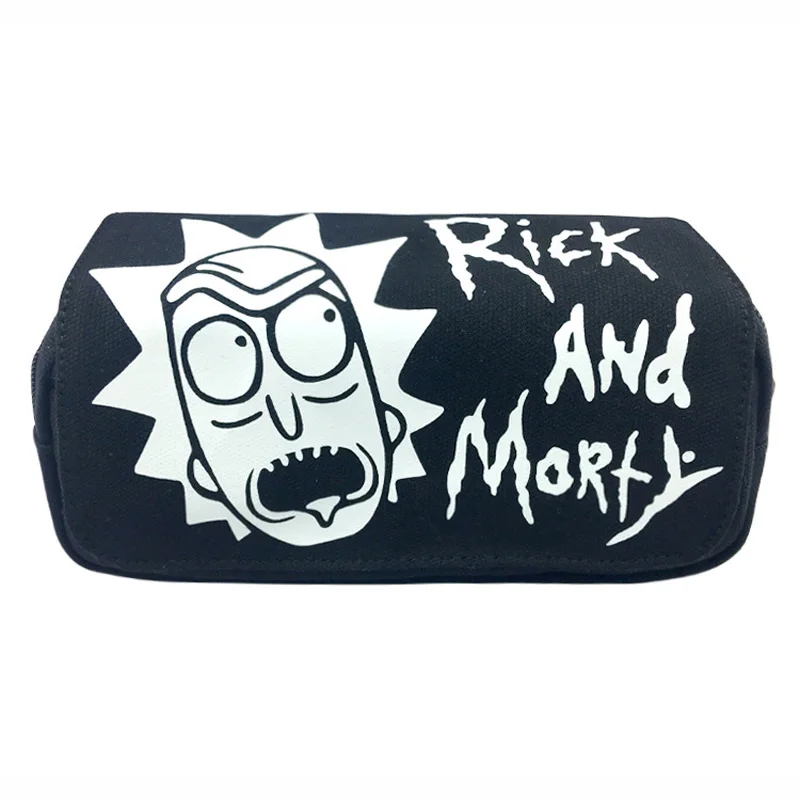 

Rick and Morty Deadpool Captain America Children Teenager Student Canvas Pencil Case Box Cosmetic Makeup Change Pen Purse Bag