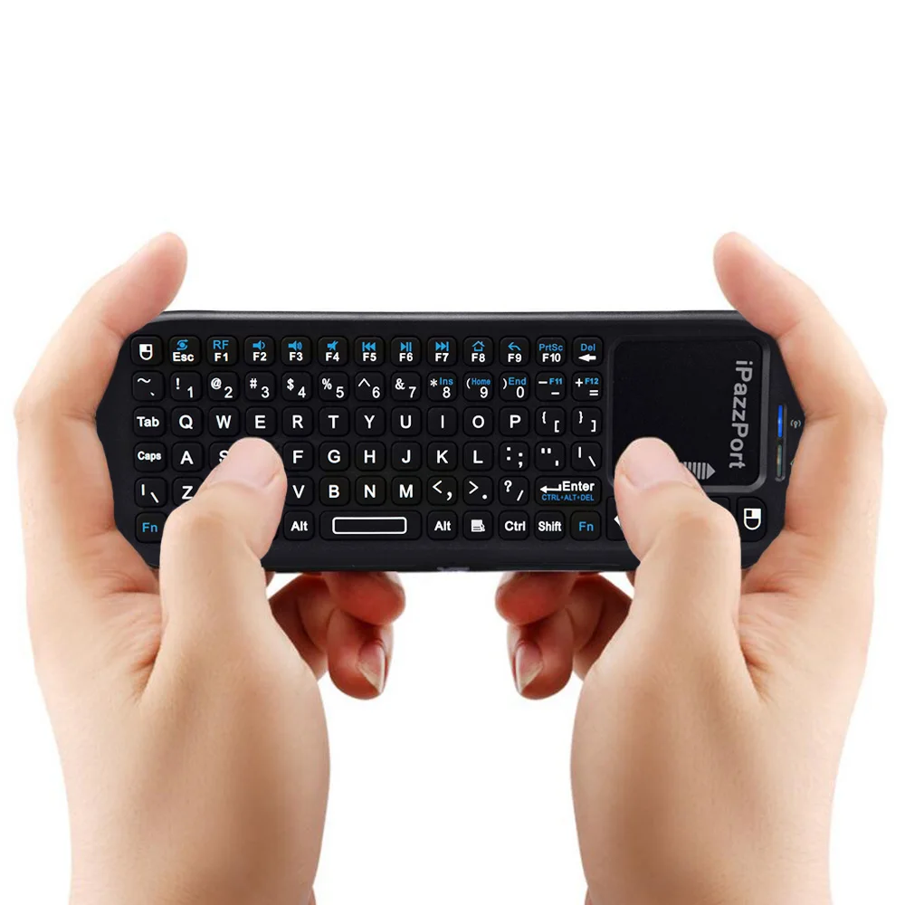 Беспроводная мини клавиатура 2 4G RF QWERTY с тачпадом Air Mouse USB игровая для Android TV Box Tablet