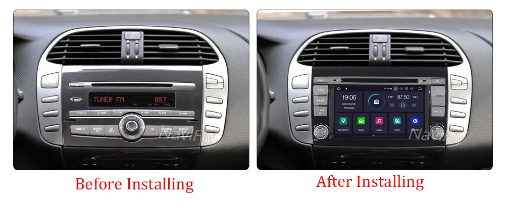 Excellent PX30 Android 9.0 IPS+DSP car dvd multimedia player for Fiat Bravo 2007 2008 2009 2010 2011 2012 2013 2014 GPS navigation Radio 5