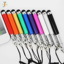 1000 шт./лот пуля складной Стилус емкостный сенсорный ручка для Iphone Ipad для Android мобильных телефонов планшетных ПК