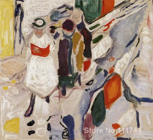 

Children in the Street Edvard Munch paintings for sale room decor Handmade High quality